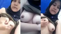 ABG Hijab Ngirim Nenen ke Ayang Video by PlayBokep