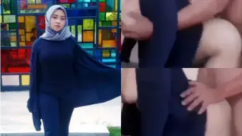 Ngentot Jilbab Baju Hitam Doggystyle Video by Indo18